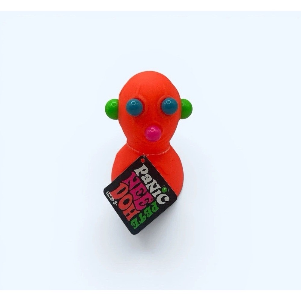 Schylling NeeDoh Panic Pete Orange Sensory Squeeze Toy Pop Eyes Ears Nose New